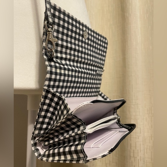 SCOUT Gingham Coated Cotton Crossbody Wallet Purse - Adorable And Functional - Picture 5 of 6